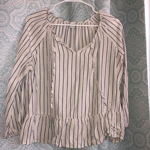 Women’s L Old Navy Striped Cotton Blouse